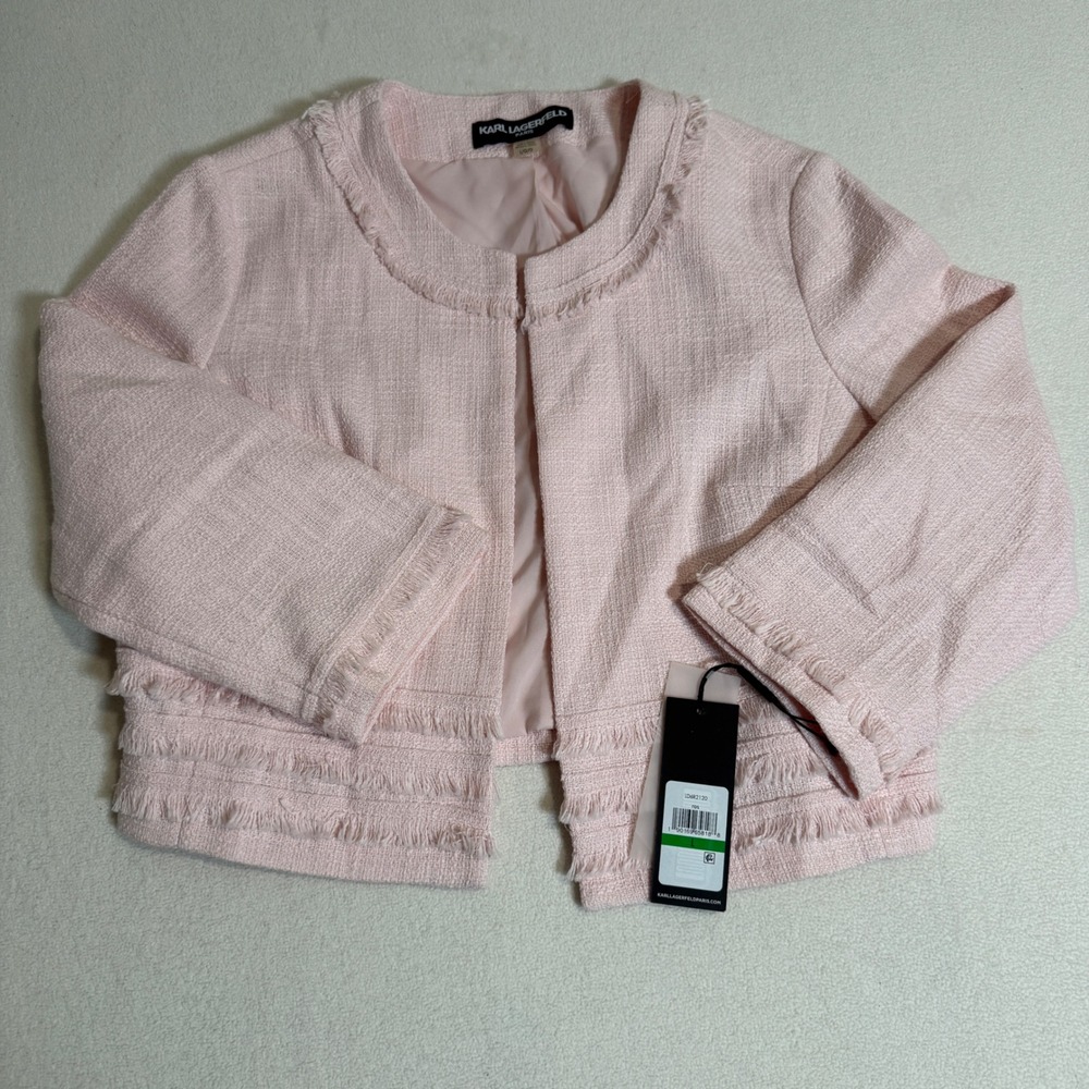 Karl Lagerfeld Pink Textured Blazer